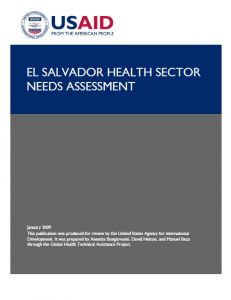 El Salvador Health Sector Needs Assessment